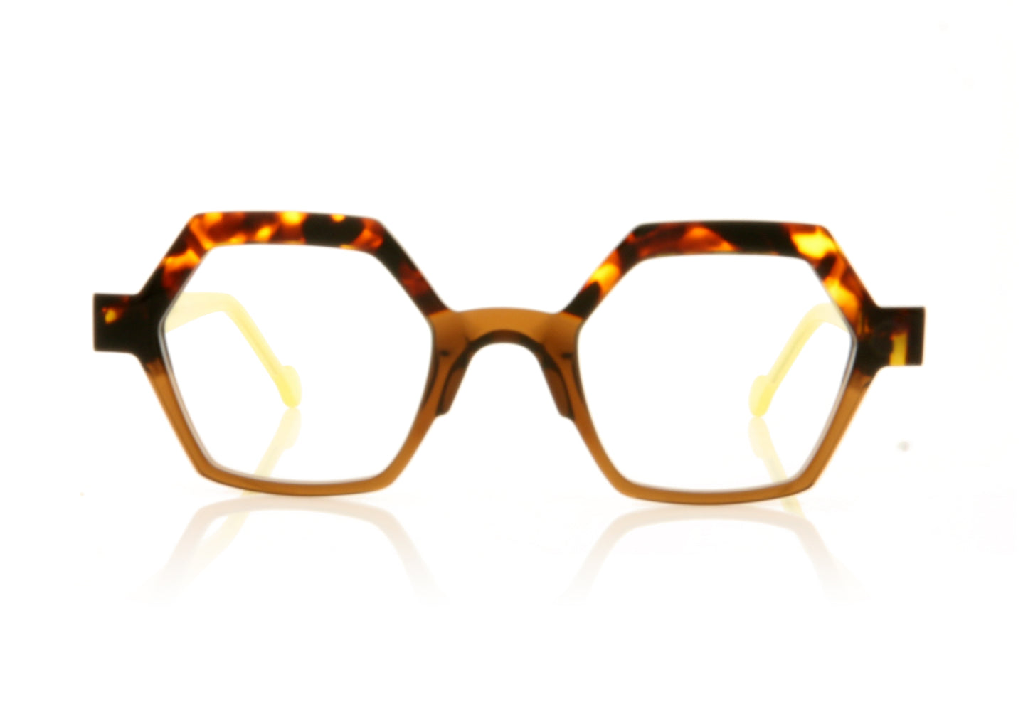 Anne & Valentin Pinky 8A27 Tort Yellow Glasses - Front