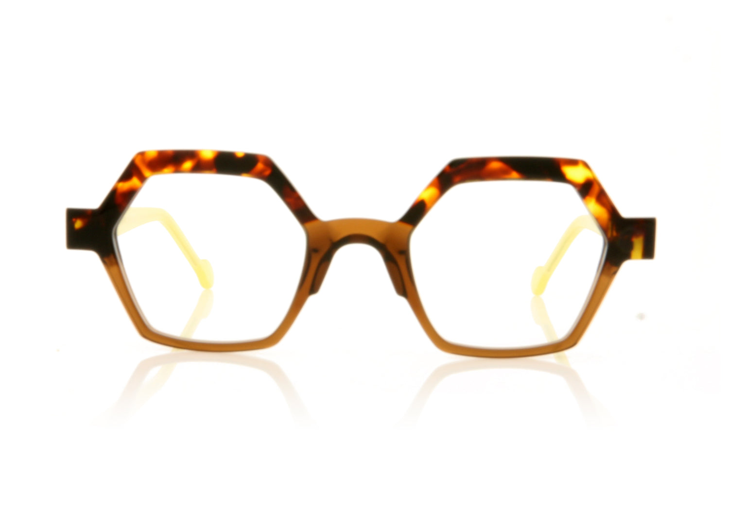 Anne & Valentin Pinky 8A27 Tort Yellow Glasses - Front