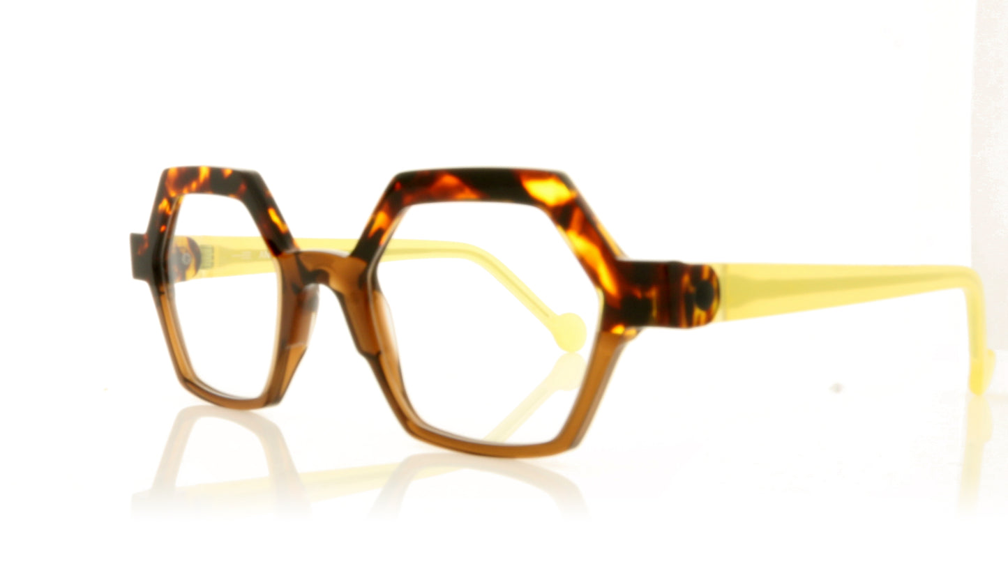 Anne & Valentin Pinky 8A27 Tort Yellow Glasses - Angle