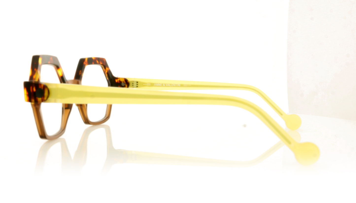Anne & Valentin Pinky 8A27 Tort Yellow Glasses - Side