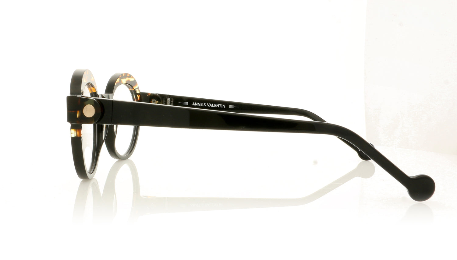 Anne & Valentin Poppy 8A29 Black Glasses - Side
