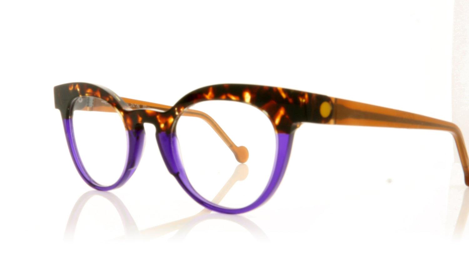Anne & Valentin Pretty 8A22 Tort Purple Glasses - Angle
