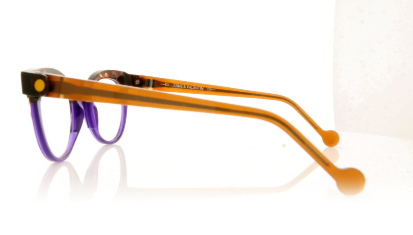 Anne & Valentin Pretty 8A22 Tort Purple Glasses - Side