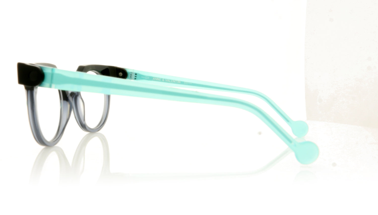 Anne & Valentin Punchy 8A25 Teal Glasses - Side