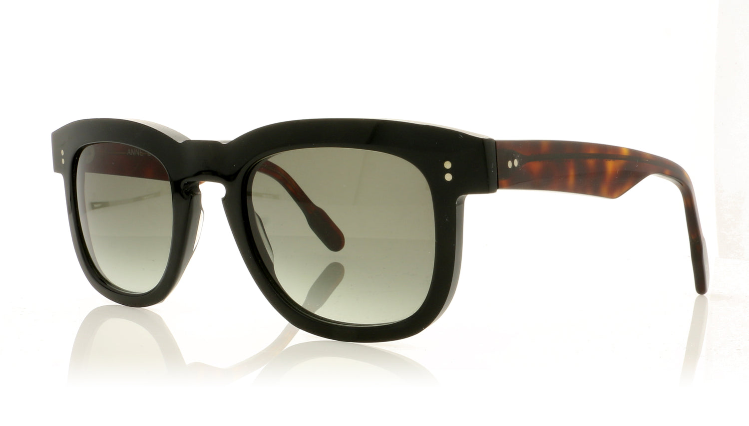 Anne & Valentin Sellers 1317 Black Sunglasses - Angle