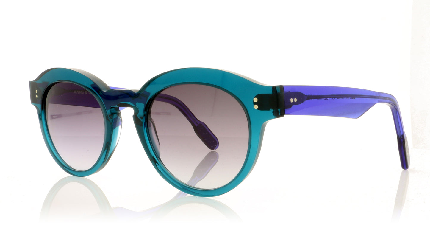 Anne & Valentin Seyrig 1621 Green Sunglasses - Angle