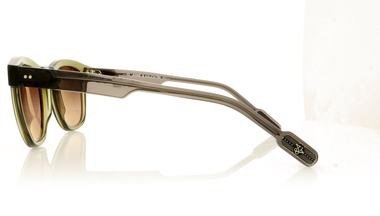 Anne & Valentin Shepard 1803 Green Sunglasses - Side