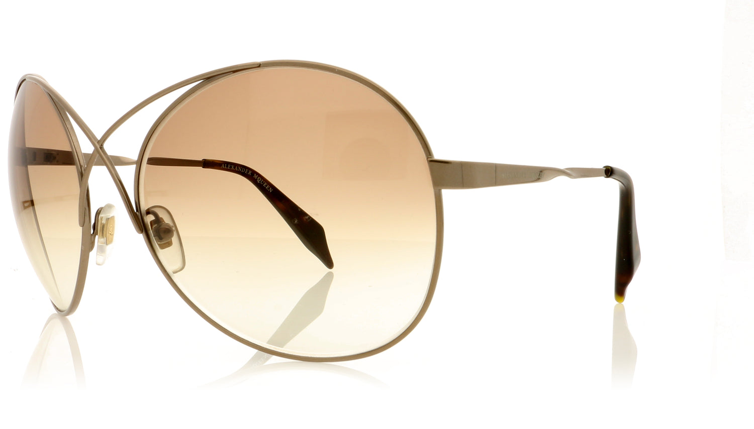 Alexander McQueen AMQ 4080/S CFK Gunmetal Glasses - Angle