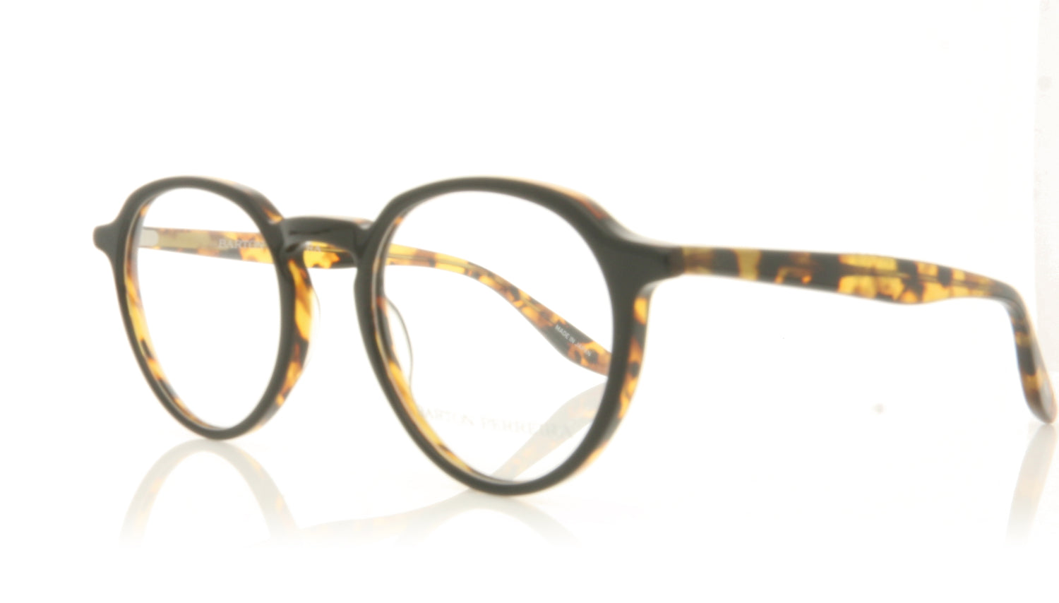 Barton Perreira Archie BAT Black Amber Tortoise Glasses - Angle