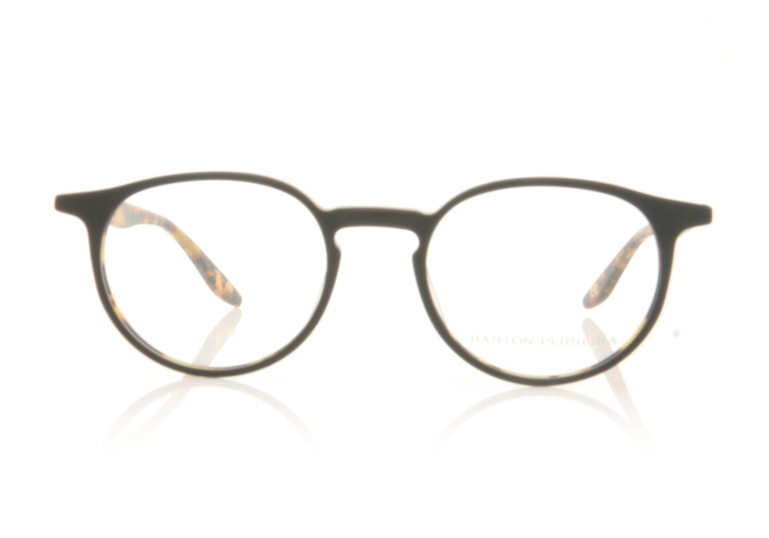 Barton Perreira Norton MBT Matte Black Tortoiseshell Glasses - Front
