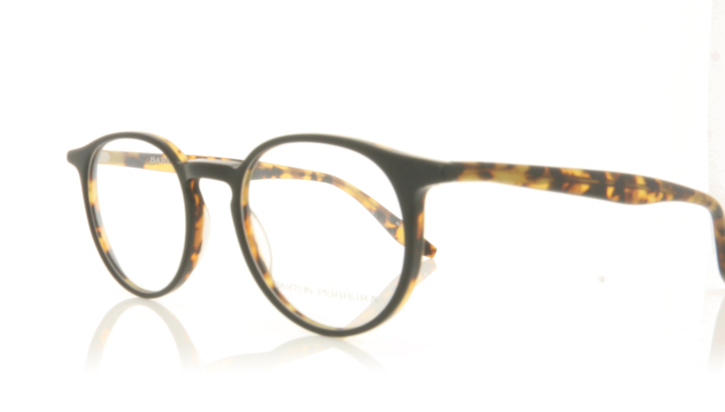 Barton Perreira Norton MBT Matte Black Tortoiseshell Glasses - Angle