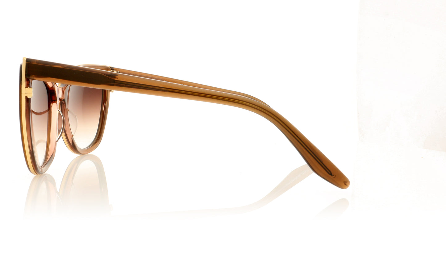 Barton Perreira Winette MPL/GOL/SMT Transparent Brown Sunglasses - Side