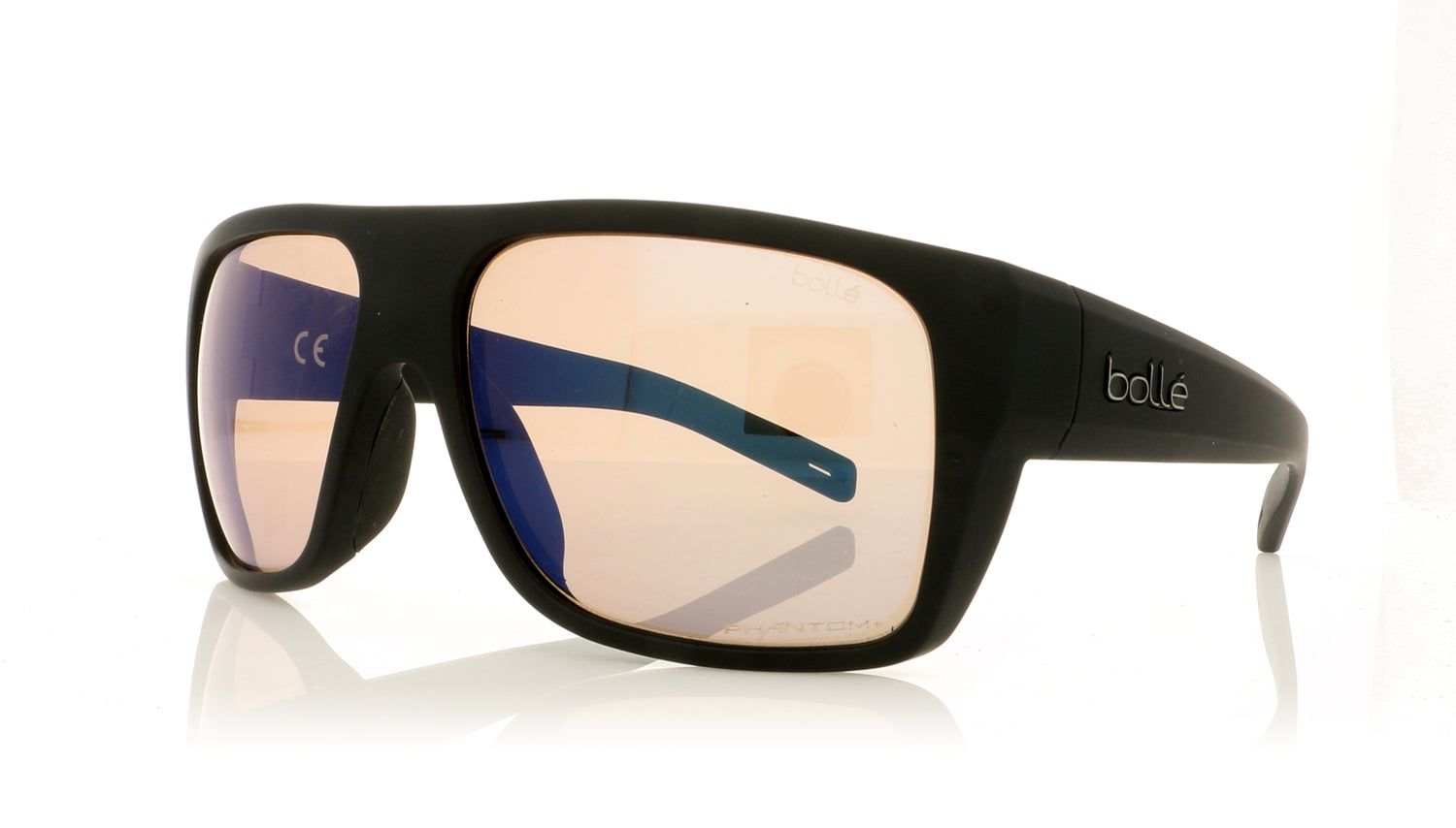 Bollé Falcao 12639 Matte Black Sunglasses - Angle