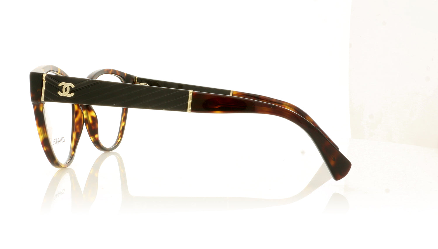 Chanel 0CH3391 C714 Dark Havana Glasses - Side