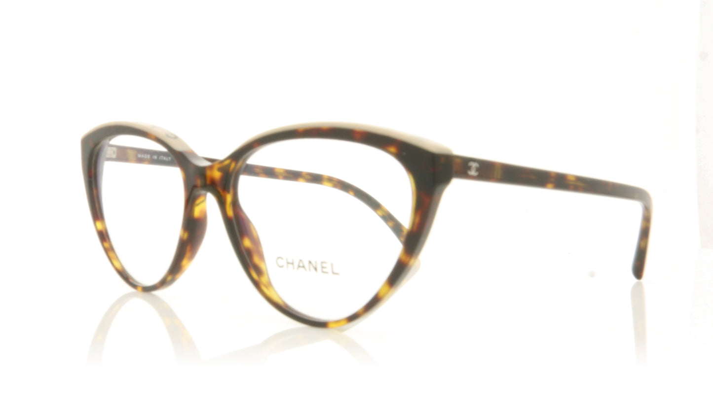 Chanel 0CH3393 1682 Dark Havana Glasses - Angle