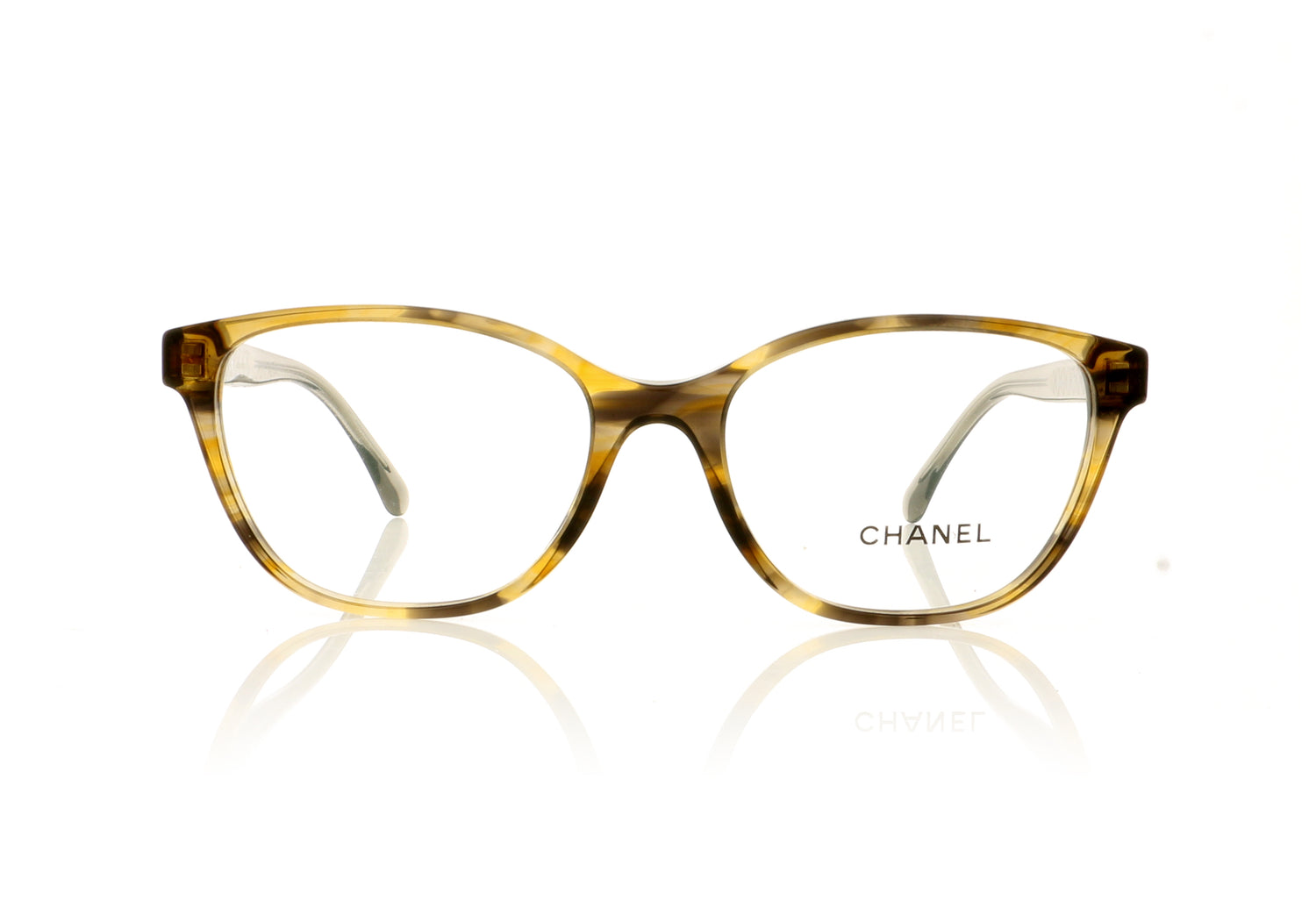 Chanel 0CH3402 1659 Striped Yellow Glasses - Front