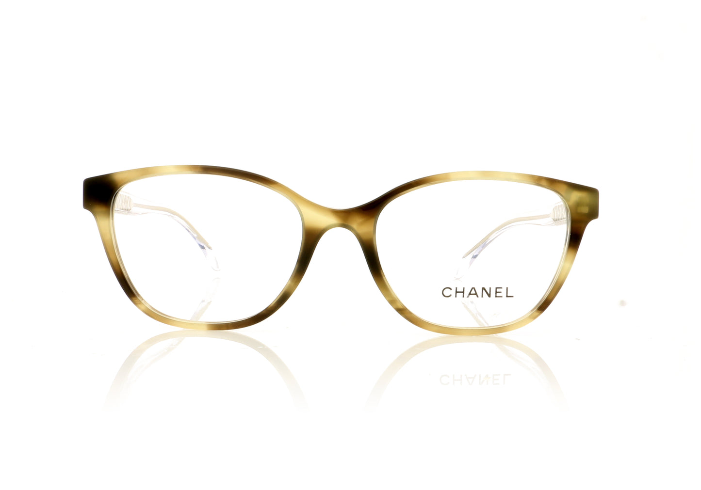 Chanel 0CH3402 1660 Striped Brown Glasses - Front