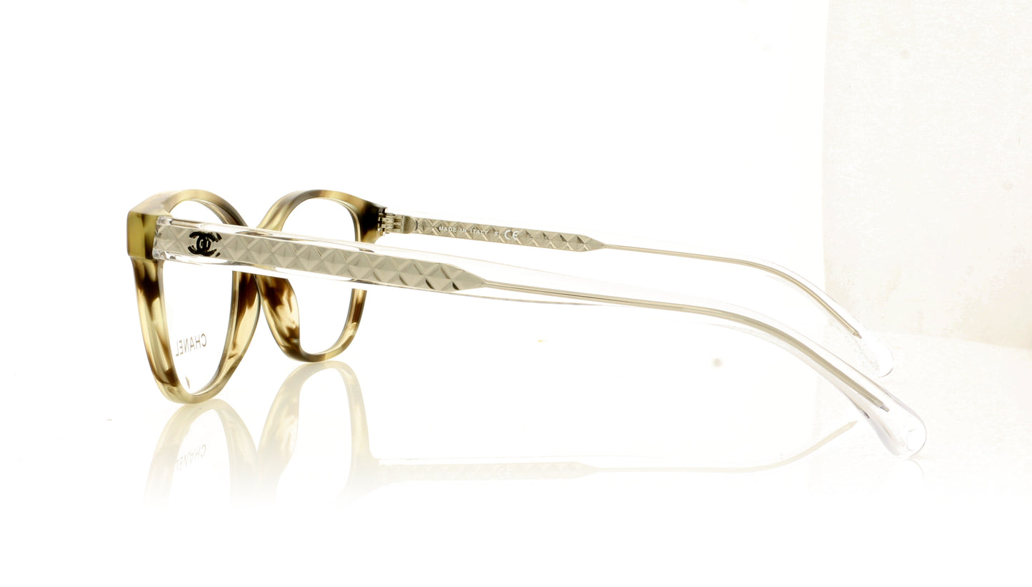 Chanel 0CH3402 1660 Striped Brown Glasses - Side
