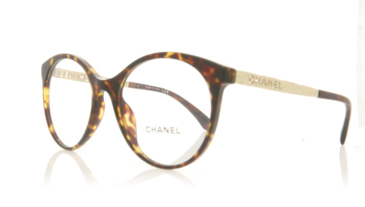 Chanel 0CH3409 C714 Dark Havana Glasses - Angle