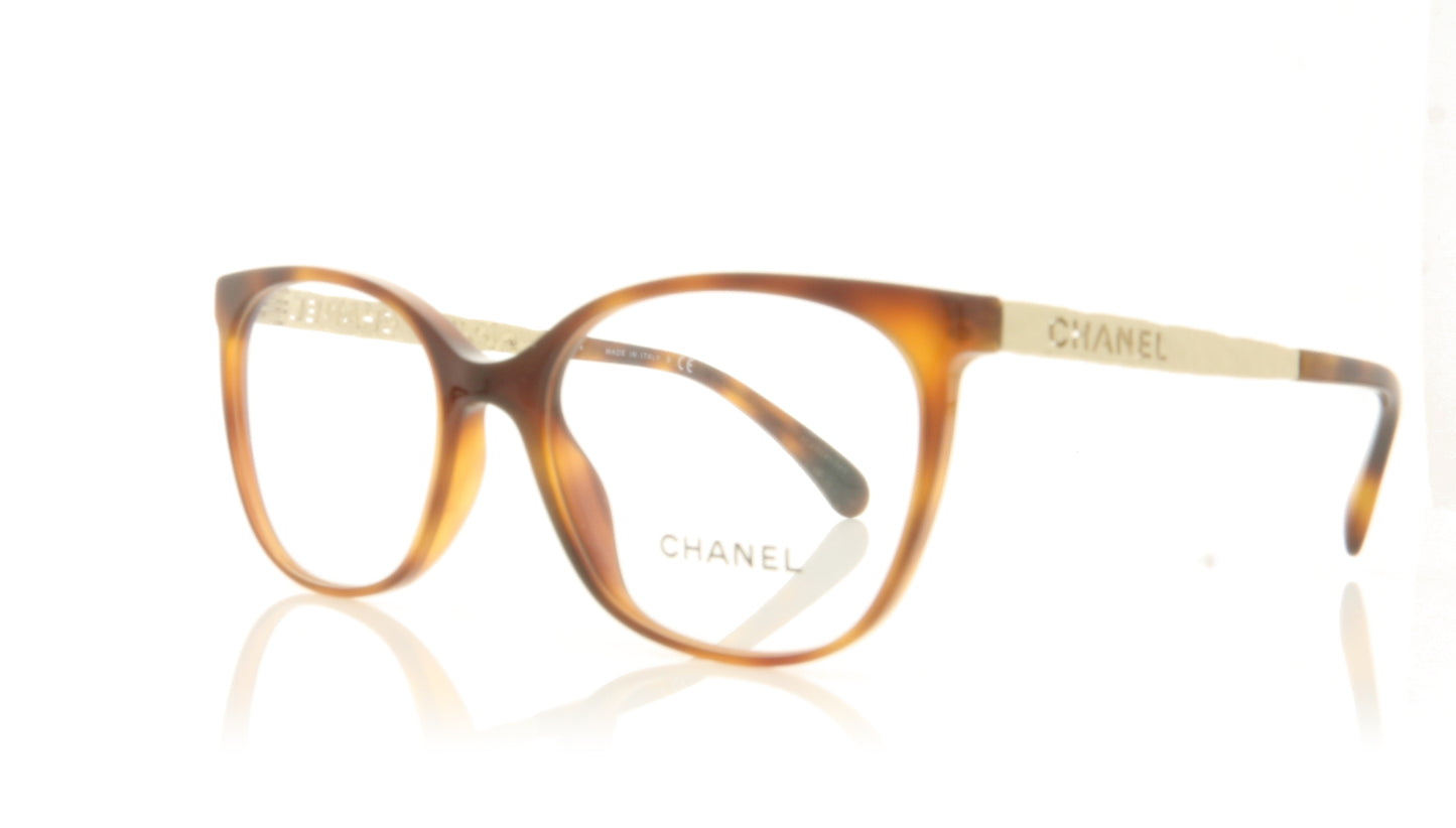 Chanel 0CH3410 C1295 Havana Glasses - Angle