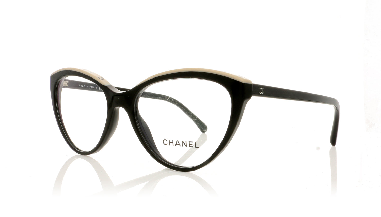 Chanel 0CH3393 Chanel 3393 C534 Black Glasses - Angle