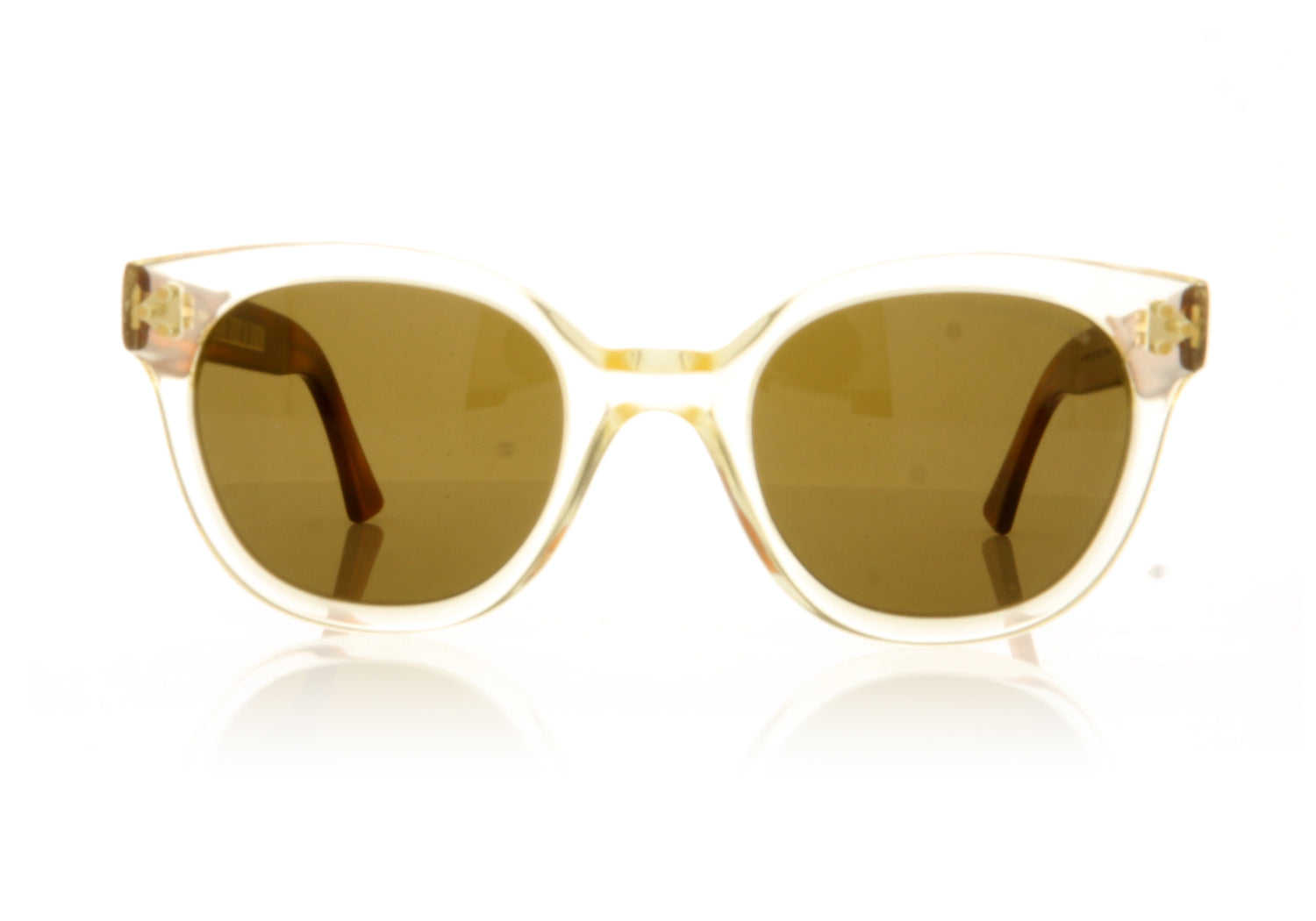 Cutler and Gross 1298 5 Crystal Brown Sunglasses - Front