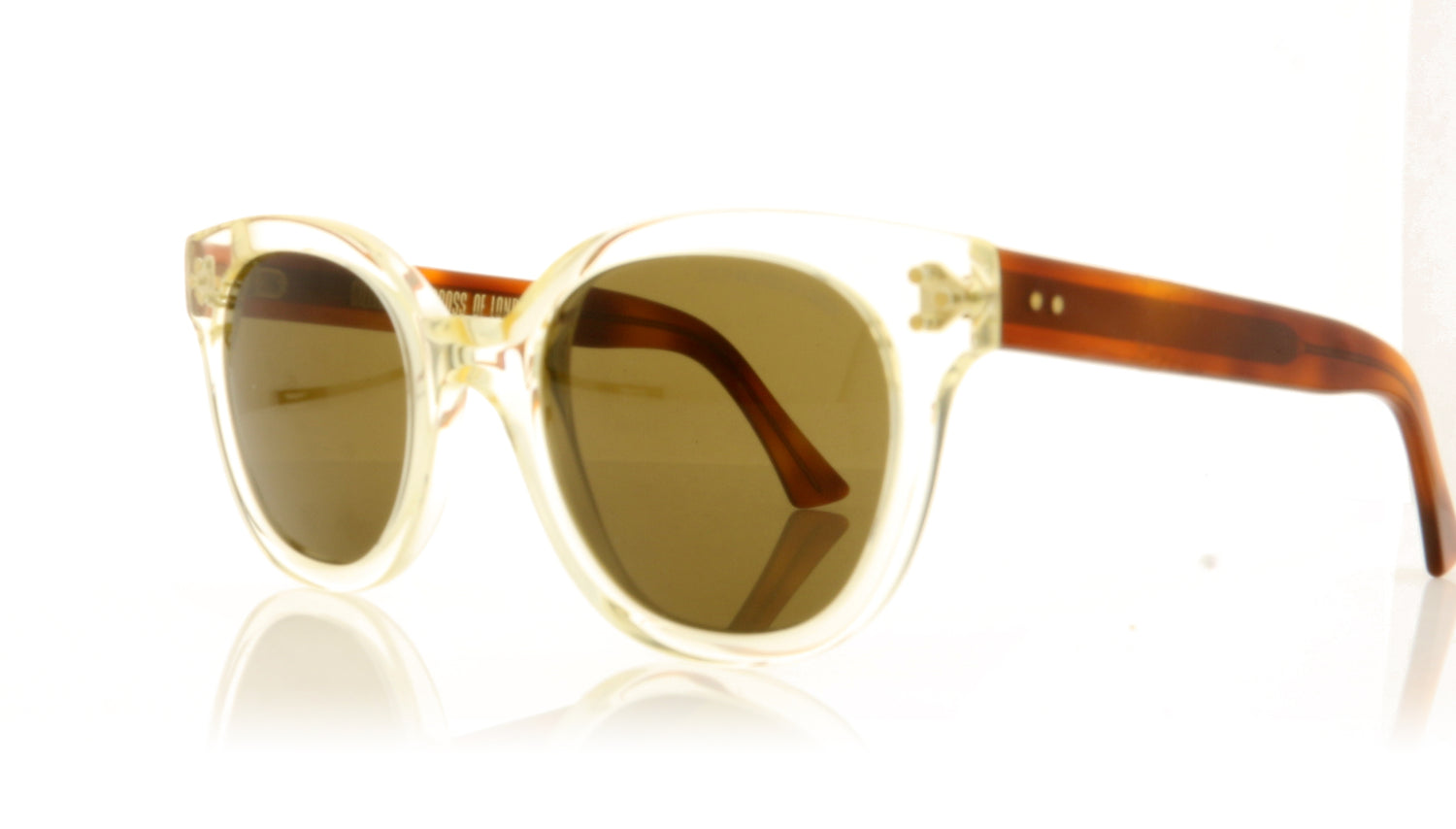 Cutler and Gross 1298 5 Crystal Brown Sunglasses - Angle