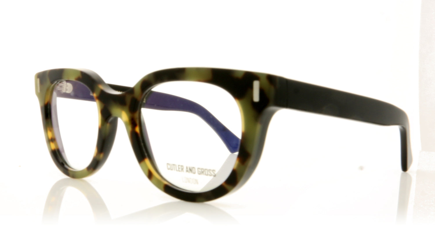 Cutler and Gross 1304 4 Black Glasses - Angle
