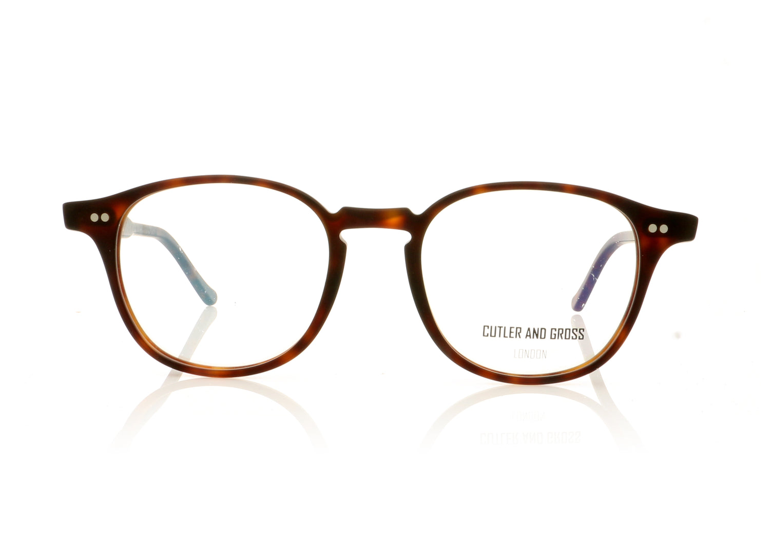 Cutler and Gross CG1312 1 Tortoise Glasses - Front