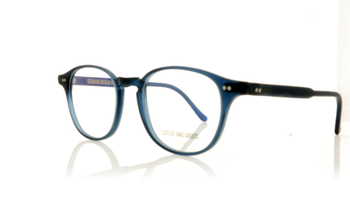 Cutler and Gross 1312 4 Navy Glasses - Angle
