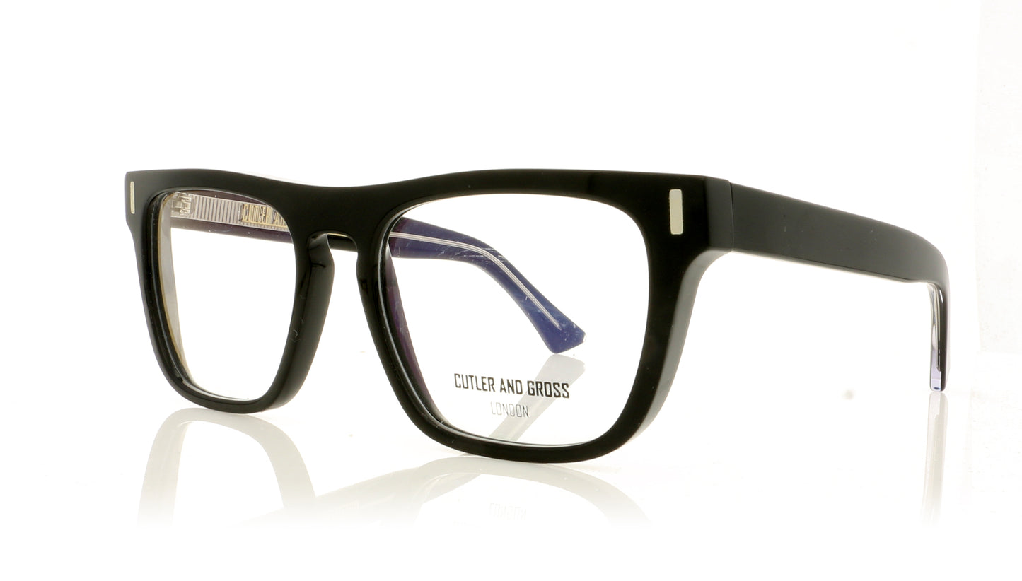Cutler and Gross CG1320 CO1 Black Glasses - Angle