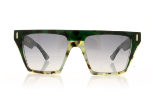 Cutler and Gross 1352 3 Green Tort Sunglasses - Front