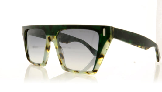 Cutler and Gross 1352 3 Green Tort Sunglasses - Angle