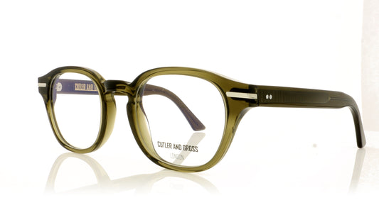Cutler and Gross CGOP1-356 1356 8 Olive Green Glasses - Angle
