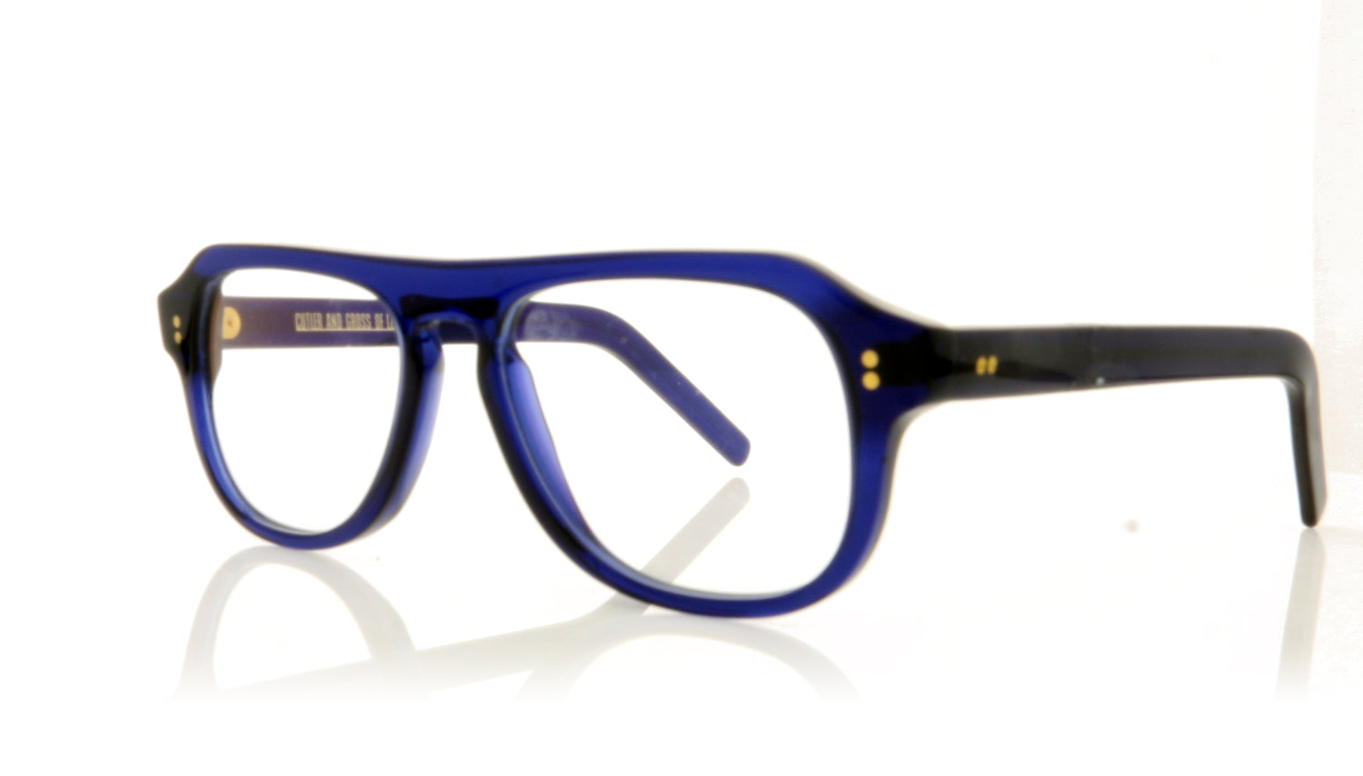 Cutler and Gross CG0802 CNB Navy Glasses - Angle