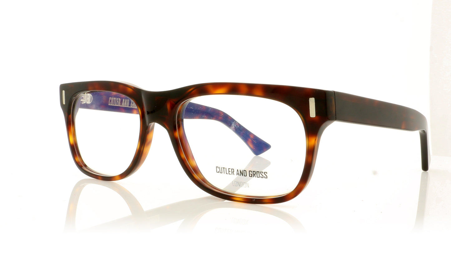 Cutler and Gross CGOP-1362 CG1362 2 Tortoise Glasses - Angle