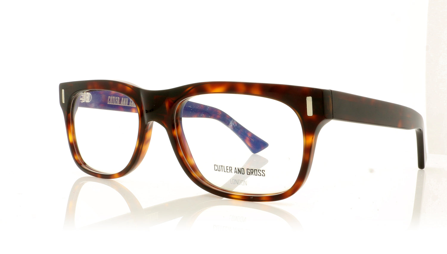 Cutler and Gross CGOP-1362 CG1362 2 Tortoise Glasses - Angle