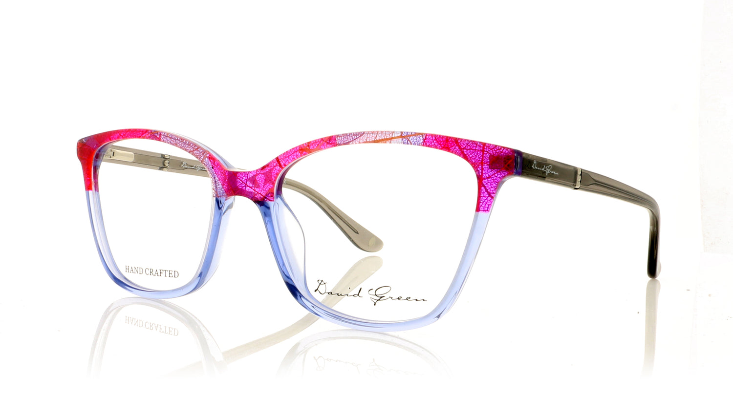 David Green Violet VL1 Red Glasses - Angle