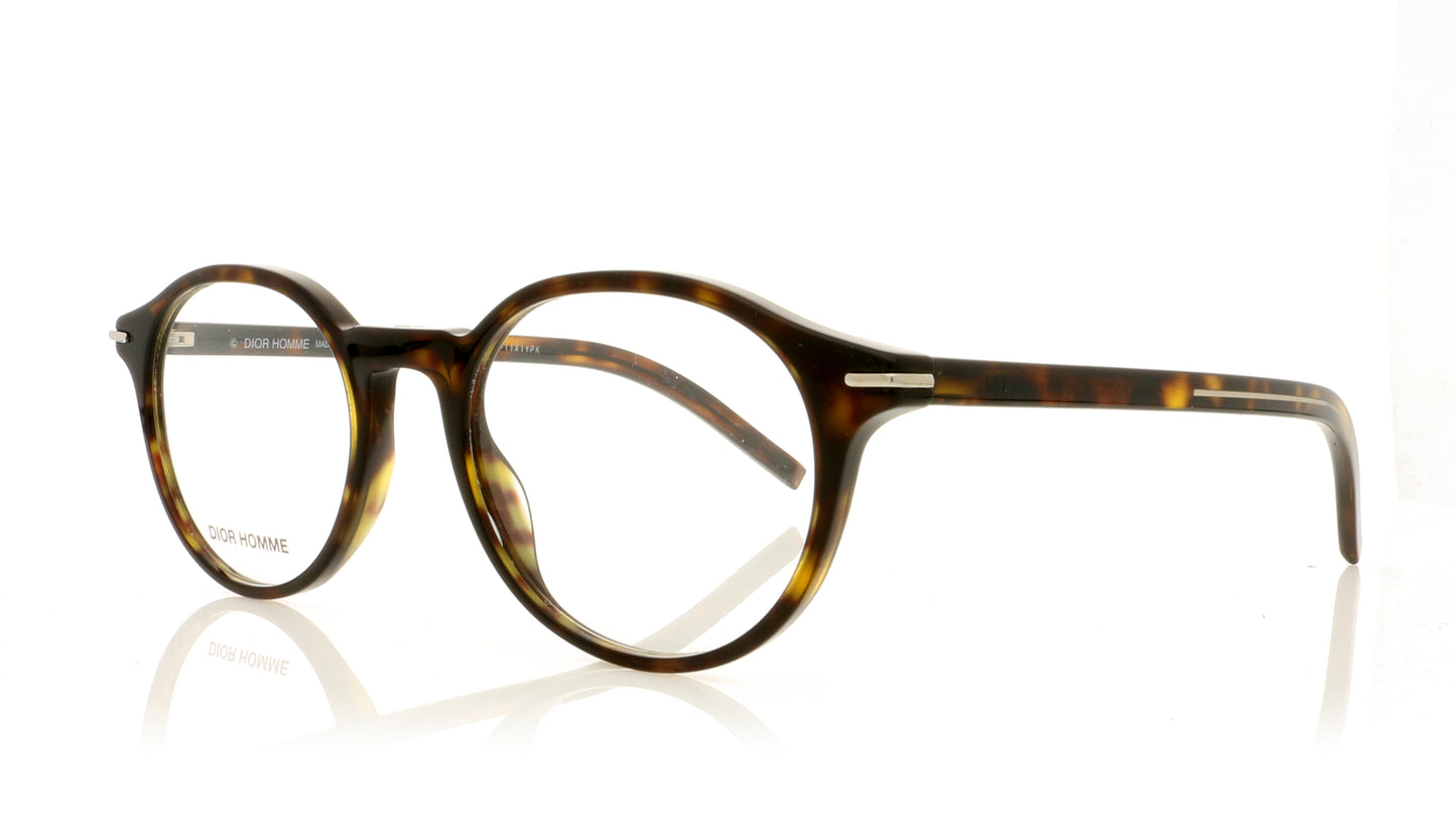 Dior Homme BLACKTIE264 86 Dark Havana Glasses - Angle