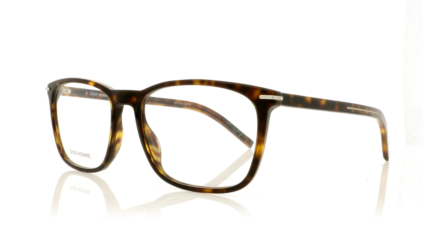 Dior Homme BLACKTIE265 86 Dark Havana Glasses - Angle