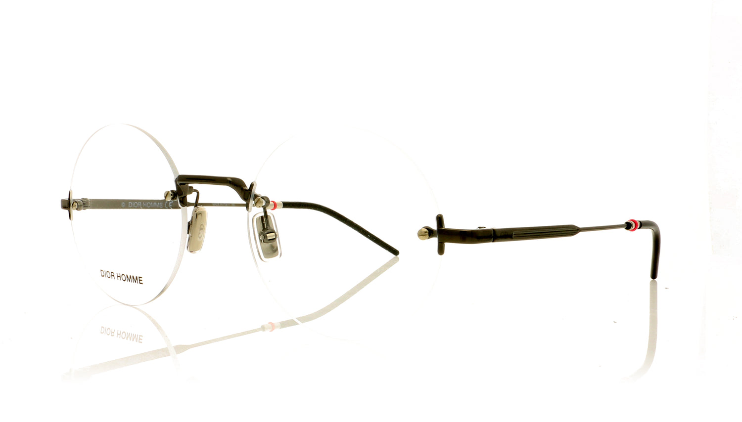 Dior Homme DIOR0236 KJ1 Dark Ruthenium Glasses - Angle
