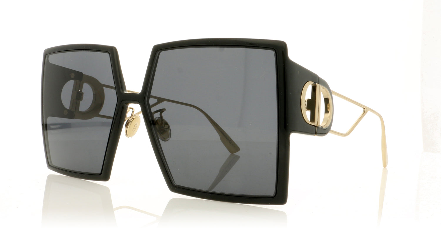 Dior 30Montaigne 807 Black Sunglasses - Angle