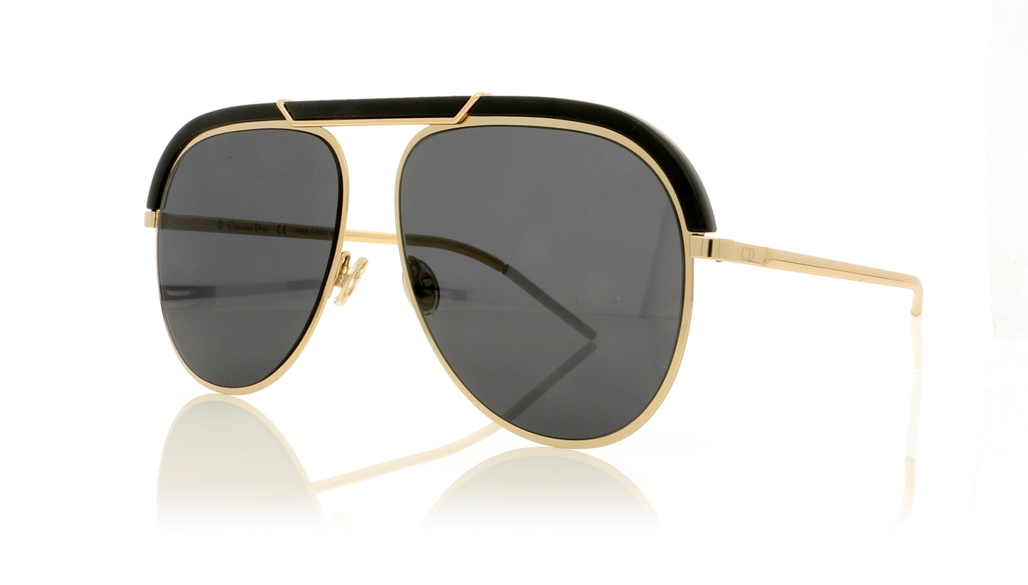 Dior DESERTIC 2M22K Black Gold Sunglasses - Angle