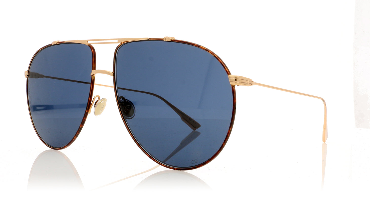 Dior DiorMonsieur1 06J Gold Havana Sunglasses - Angle