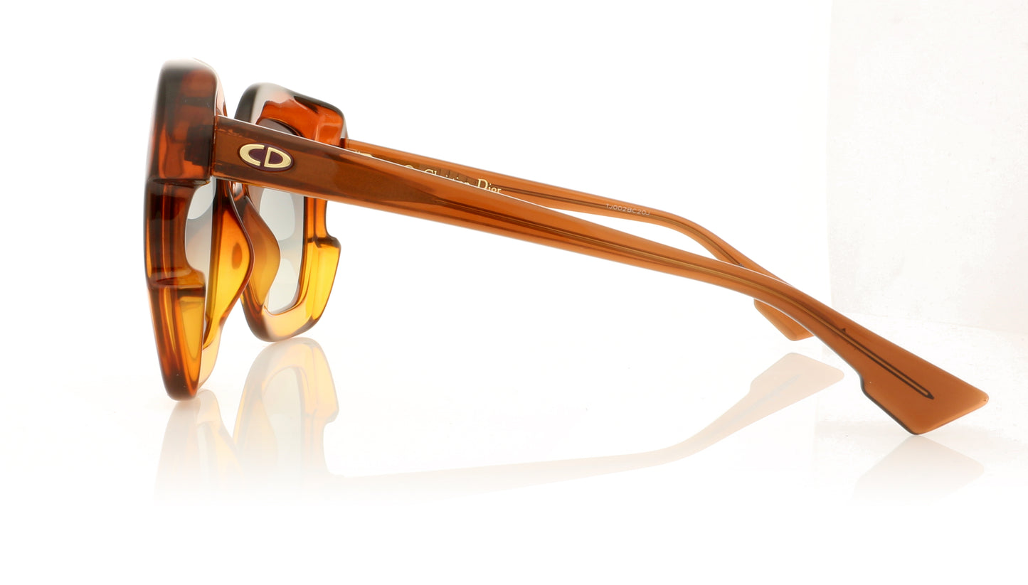 Dior GAIA 12J9O Brown orange Sunglasses - Side