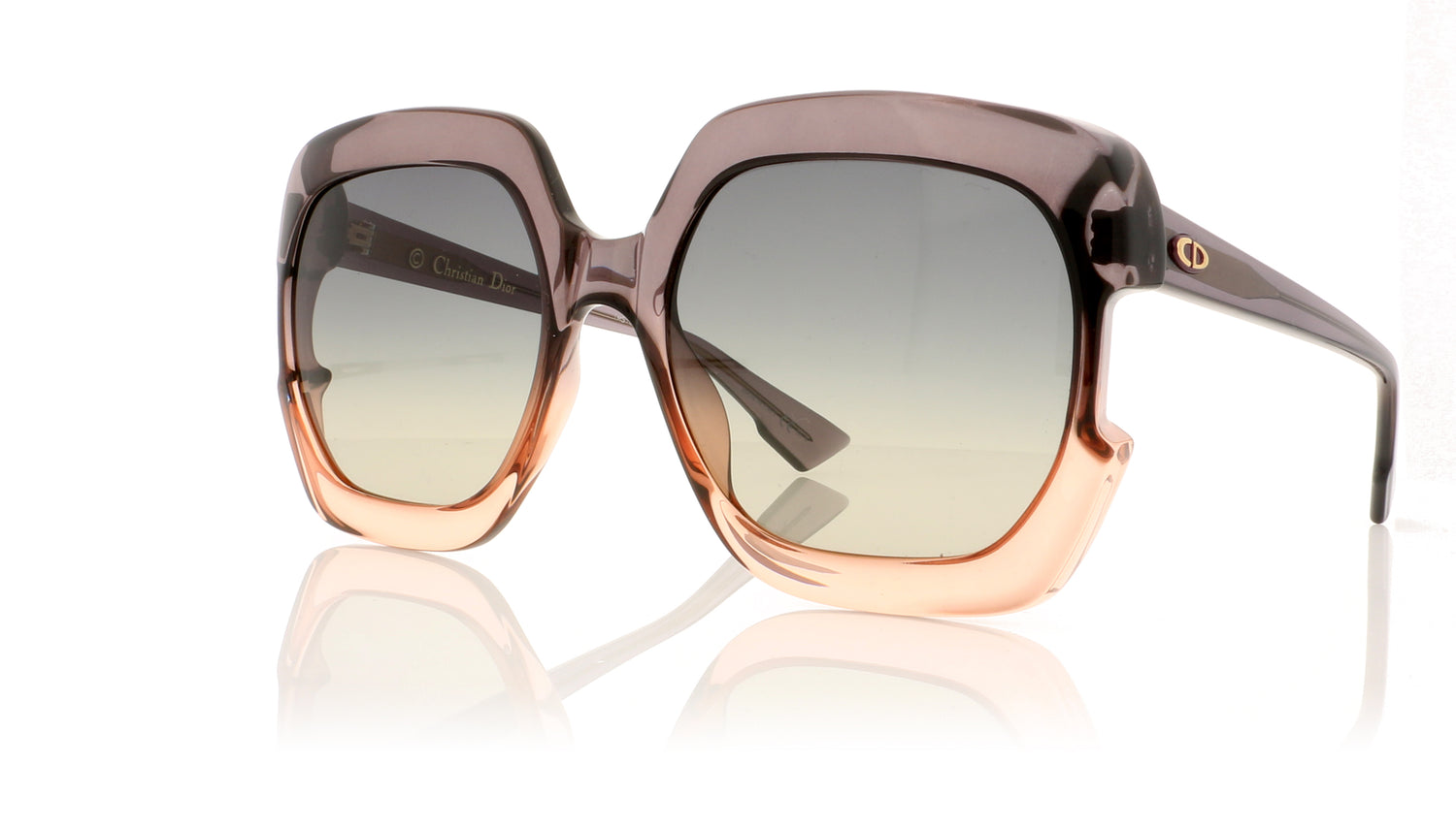 Dior Gaia 7HH Grey Pink Sunglasses - Angle