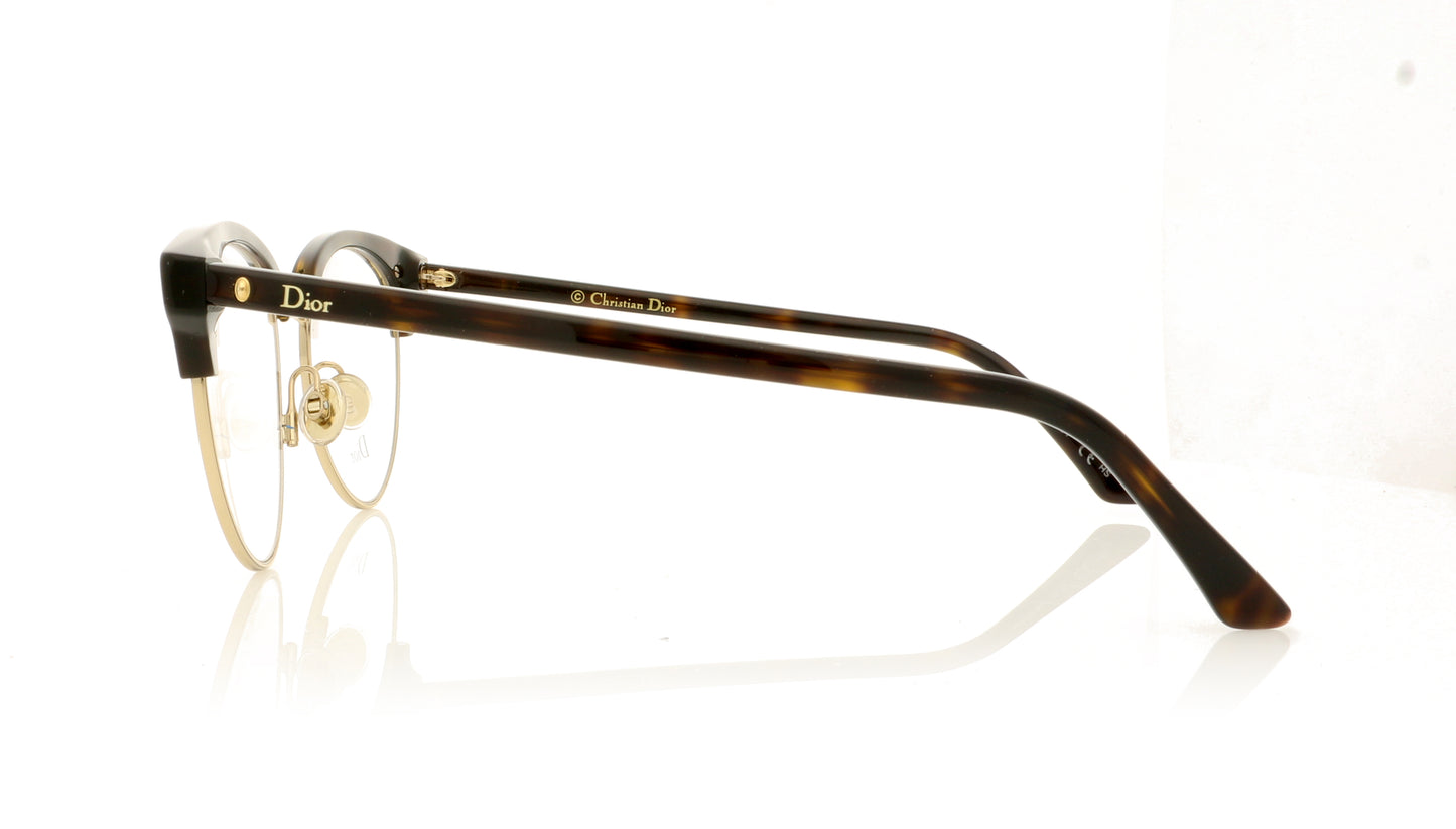 Dior Montaigne 58 Dark Havana Gold QUM Glasses - Side