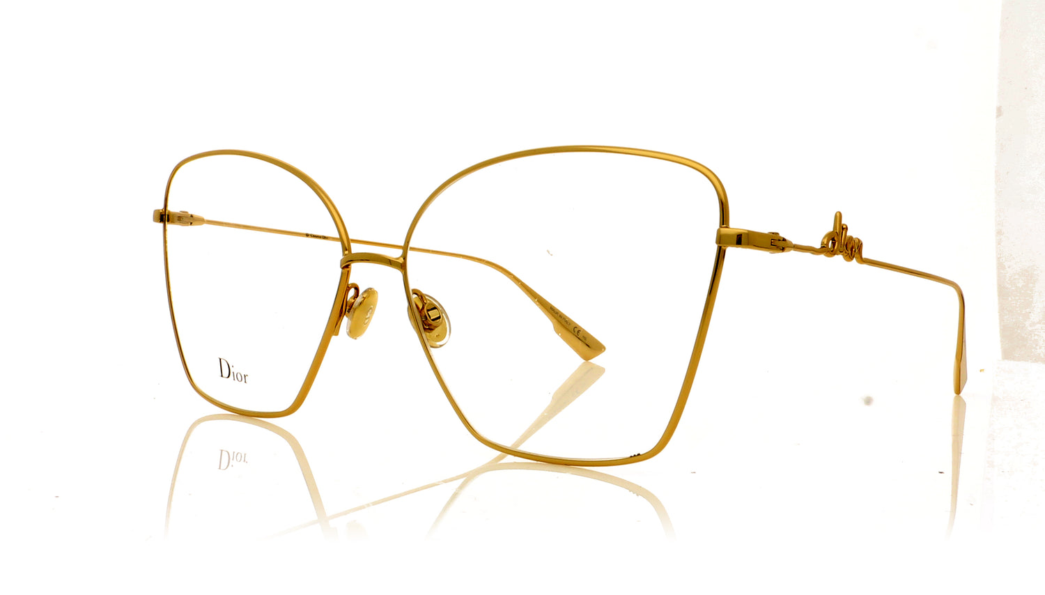 Dior DIORSIGNATURE01 J5G Gold Glasses - Angle