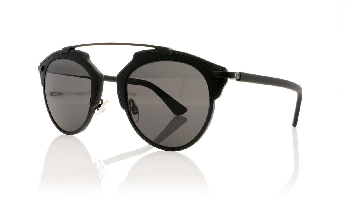 Dior SoReal RLS Matte Black Split Sunglasses - Angle