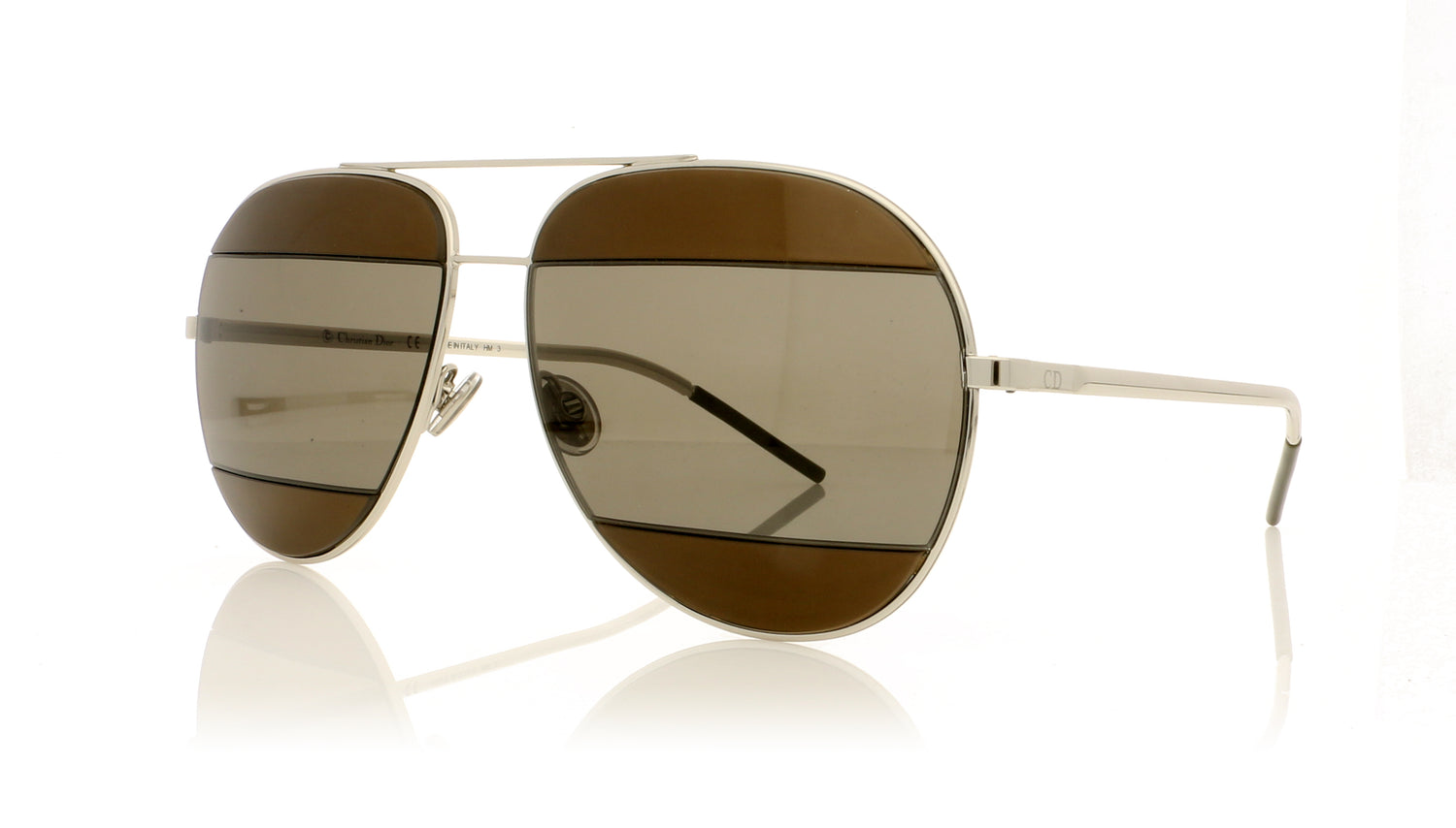 Dior SPLIT2 106J Palladium Sunglasses - Angle